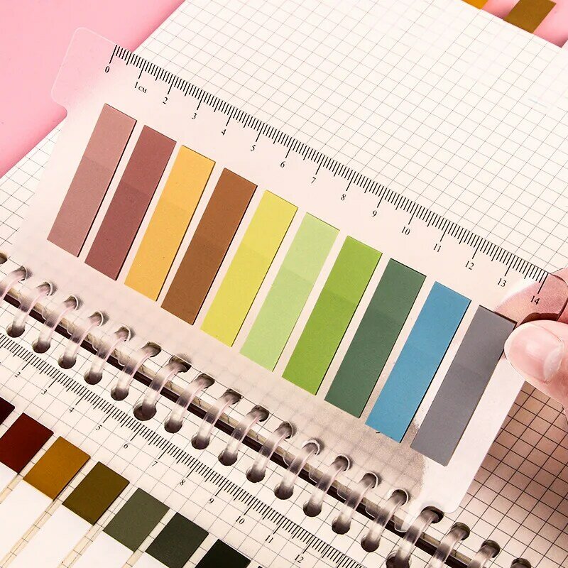 Morandi tab catatan lengket warna untuk annotasi buku, stiker indeks klasifikasi File, untuk perlengkapan sekolah dan kantor