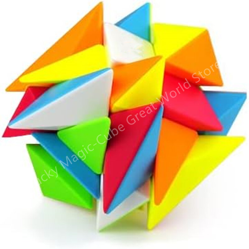 Qiyi mainan kubus Puzzle 3x3x3, teka-teki morphix nasi Dumpling kecepatan tanpa stiker 3D berurutan