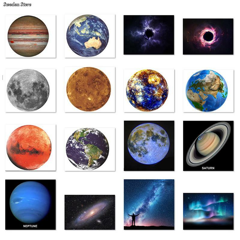 Lâmpada de Projeção Planeta com 16 Folhas de Luz, Lua, Sol, Terra, Atmosfera Fundo, Foto Props, Party Decor