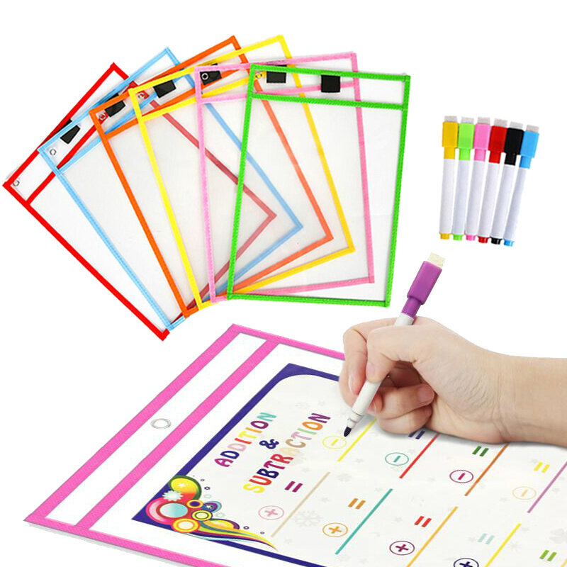 10 Stück transparente trockene Bürsten tasche Kinder Handwerk Zeichenbrett Malerei Gekritzel Färbung lernen Lernspiel zeug für Kinder Geschenk