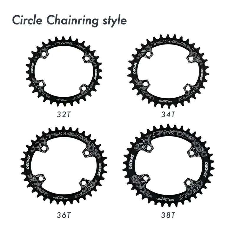 Deckas Chainring Hình Bầu Dục 32T 34T 36T 38 Răng 96 BCD Cho M7000 M8000 M9000 Đi Xe Đạp Xe Đạp Xe Đạp chainwheel Răng Tấm 96bcd