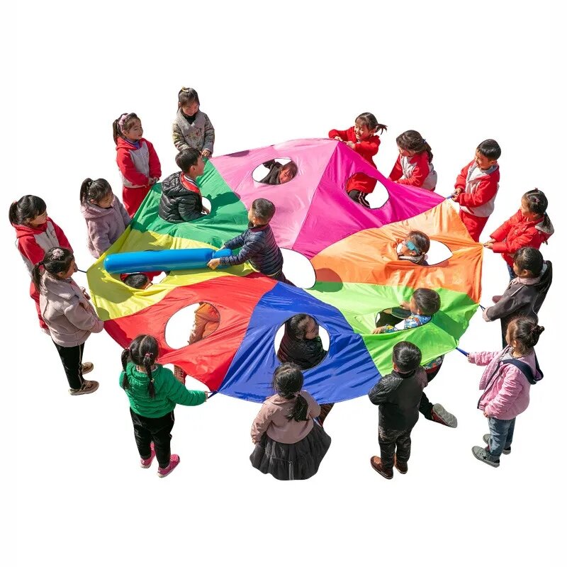 Tappetino paracadute colorato per l'asilo Hit Hamster Rainbow Umbrella Toys divertenti attività genitore-figlio puntelli da gioco Sport all'aria aperta