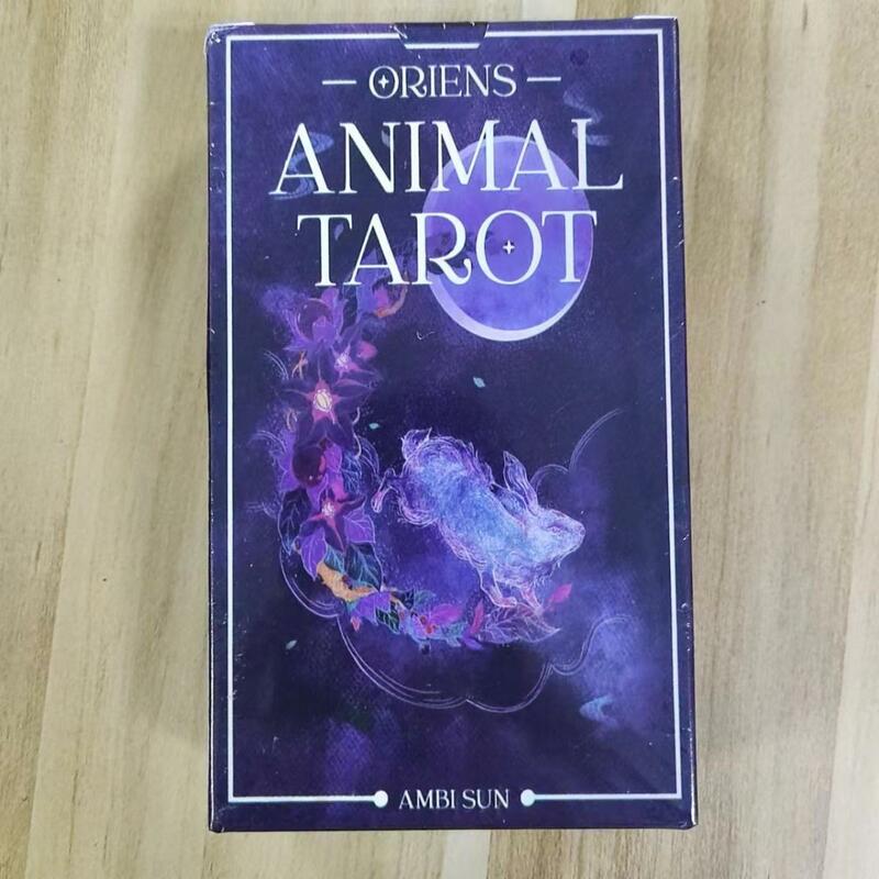 Oriens Tarot animal cartões com guia, 12x7 cm, 78 pcs