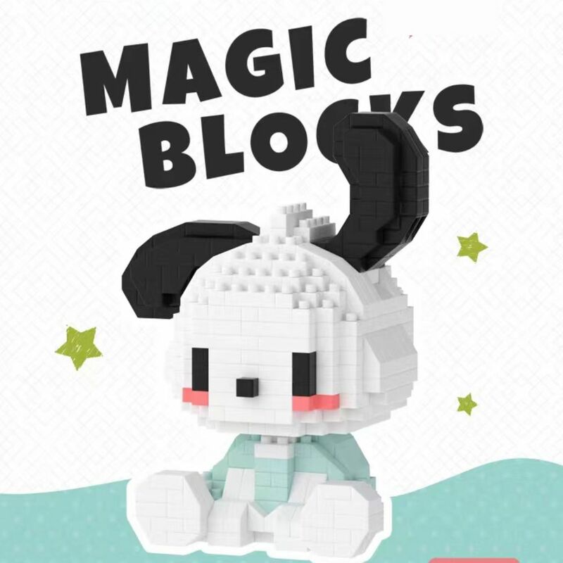 Hello Kitty Building Block Sanrio Anime Figure Kuromi nuovi giocattoli assemblati Decor Ornament Model children's Puzzle Dolls regali di natale