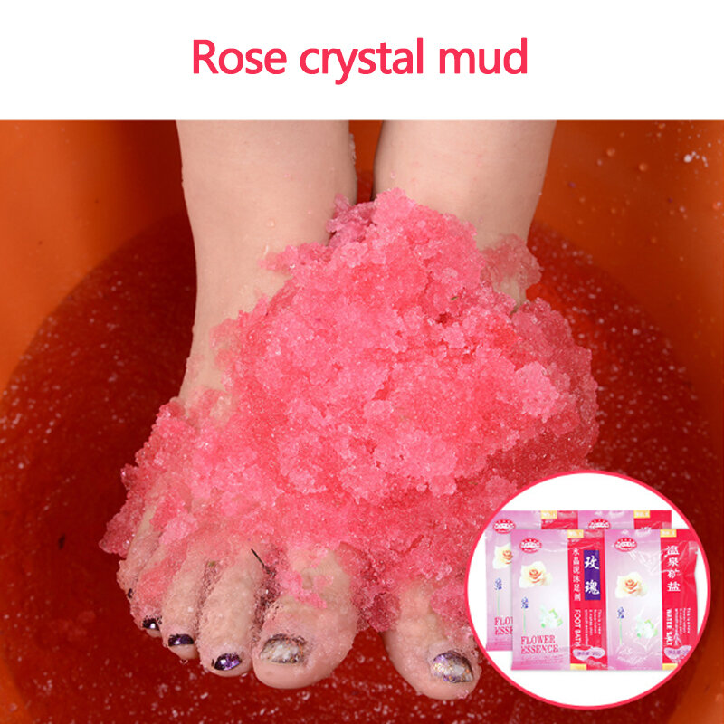 10 borse Crystal Jelly Pedicure Spa Foot Salt Exfoliator Scrub Pedicure Jelly