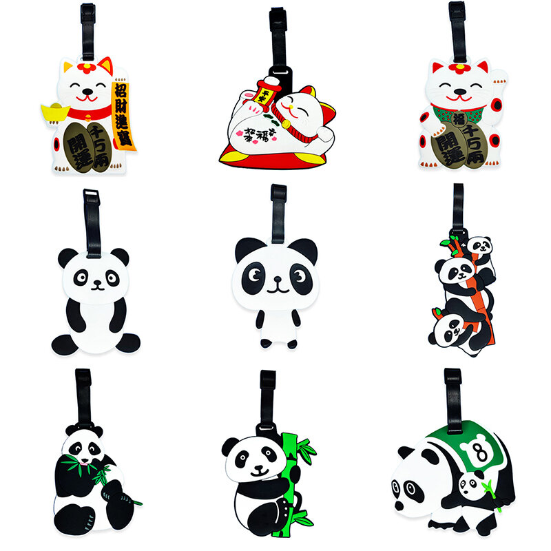 Cartoon The Twelve Chinese Zodiac Signs Soft PVC Luggage Tag Portable Travel  Baggage Boarding Tag Label Gift ID Address Holder