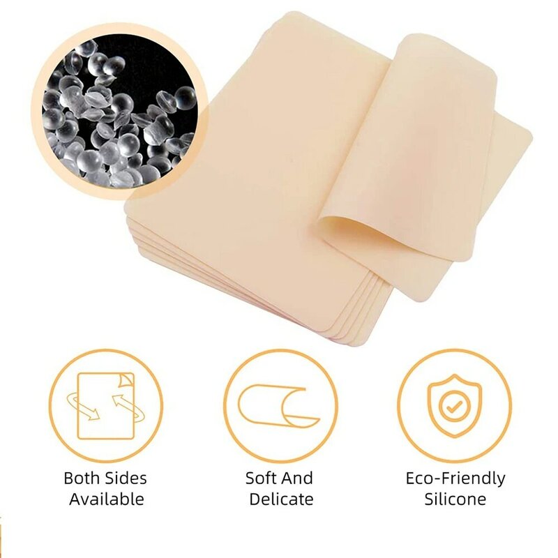 1/3/5/15/20Pcs Tattoo Blank Practice Skin Empty Fake Skin Double Sized Synthesis Pad for Microblading Makeup Tattoo Accessories