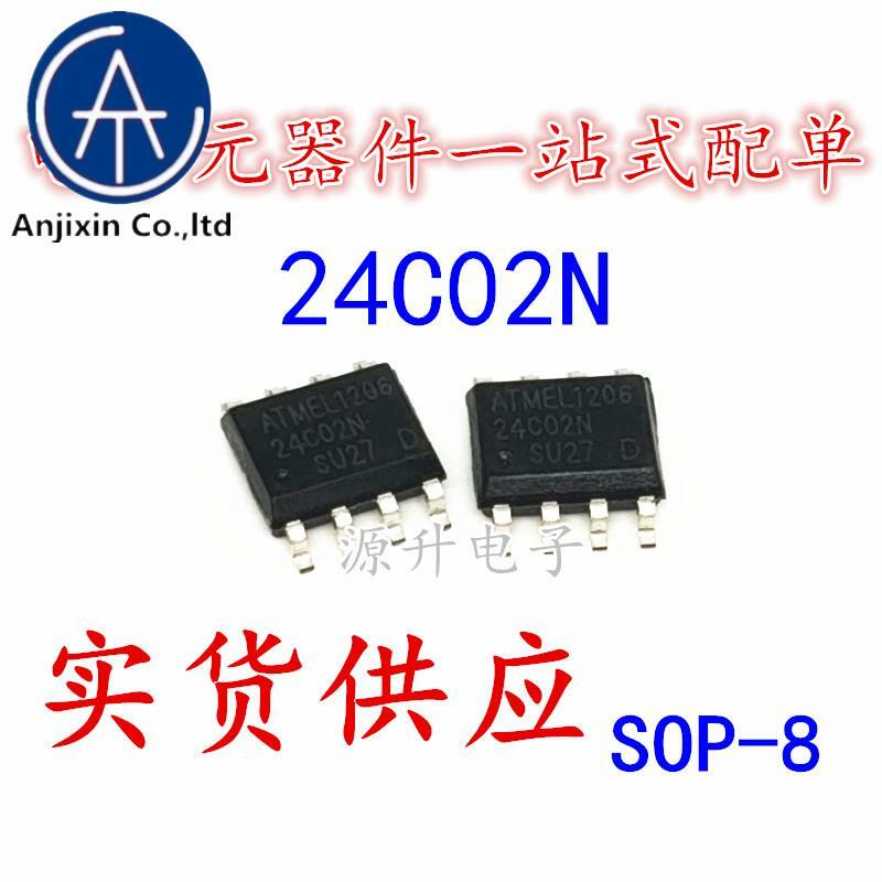 20 piezas 100% original, nuevo chip de memoria, AT24C02N 24C02N, SMD SOP-8, AT24C02BN-SH-T