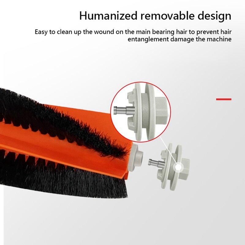 Main Brush Side Brush Hepa Filter Rag Cloth For Xiaomi Robot Vacuum 1C 2C 1T For Dreame F9 Robot Vacuum Spare Parts