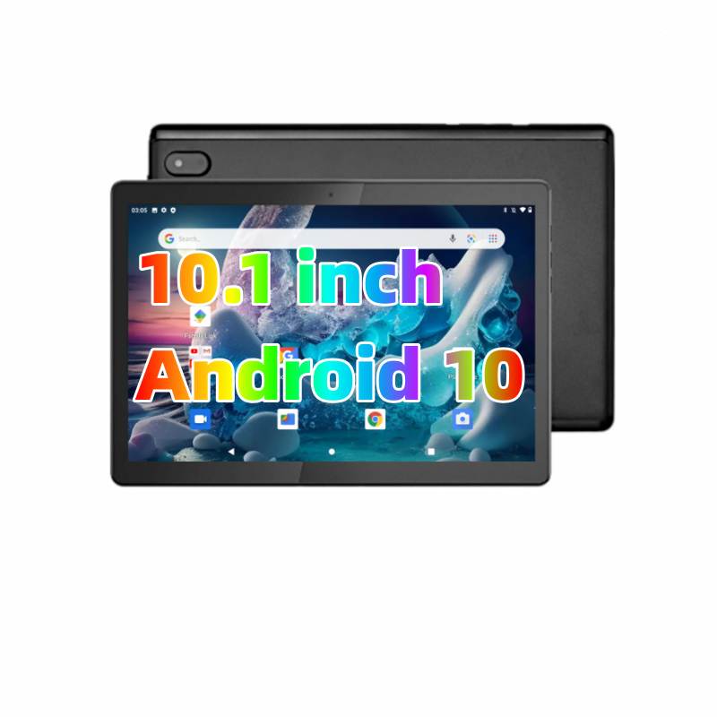 Tableta Android 10 de 10,1 pulgadas, procesador de 4 núcleos, 1,5 GHz, 2GB + 16GB, 1280x800 IPS, batería de 5000mAh, cámara Dual, carga rápida tipo C