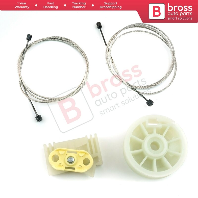 Bross Auto-onderdelen BWR367 Elektrische Ruitbediening Regulator Reparatie Kit Linker Achterdeur Voor Opel Meriva 2003-2010 Gemaakt in Turkije