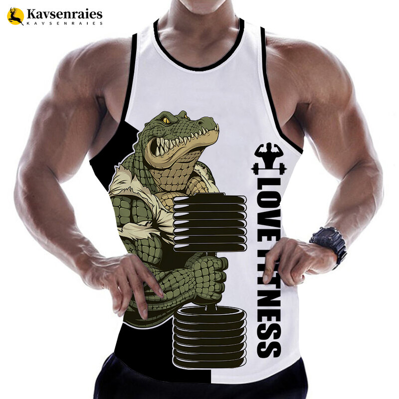 Rottweiler Love Fitness 3D Printed Tank Tops Animal Letter Print Tops Tees Sleeveless Vest Men Harajuku Streetwear GYM T-shirt