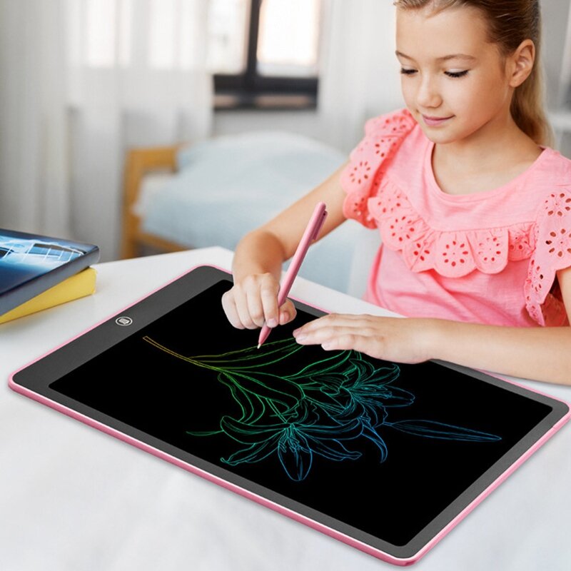 Tablet tulisan tangan LCD kantor 16 inci, Tablet menggambar tangan grafiti warna-warni untuk anak-anak