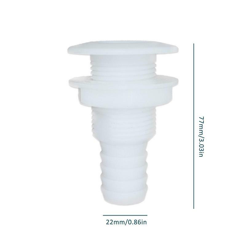 Marine Drainage Outlet Yacht Bilge Drainage Outlet Marine Sewage Outlet Hull Right Angle White Outlet For Marine Boat Drain Tube