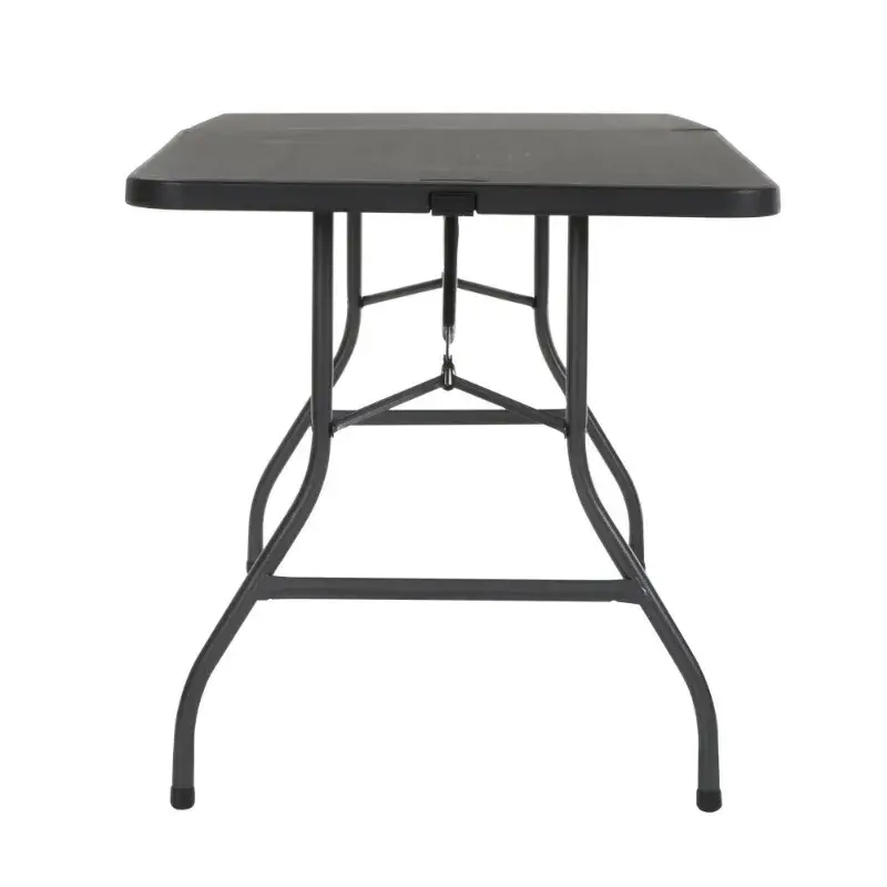 Cosco 6 Foot Centerfold Folding Table, Black