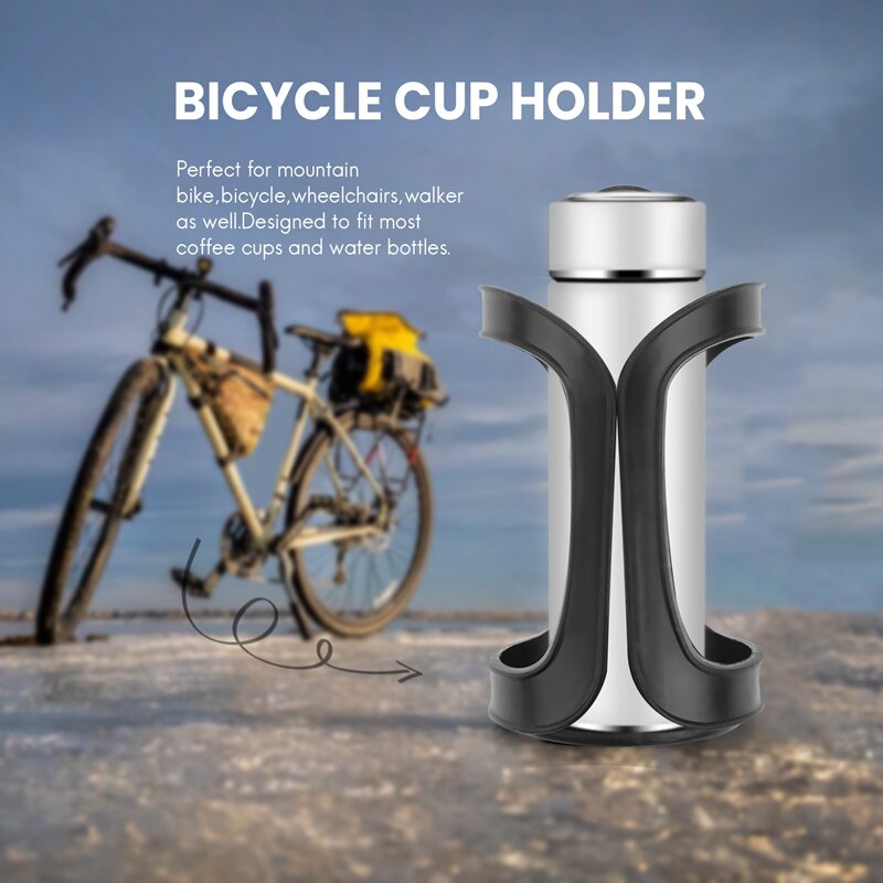 Universal 360 Graus de Rotação Bike Cup Holder, Anti-Slip Bottle Holders, Drink Holder para Carrinho de Bebê, Pushchair, Bic