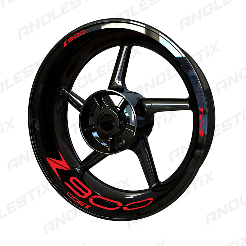 AnoleStix Reflective Motorcycle Wheel Sticker Hub Decal Rim Stripe Tape For Kawasaki Z900 2019 2020 2021 2022 2023