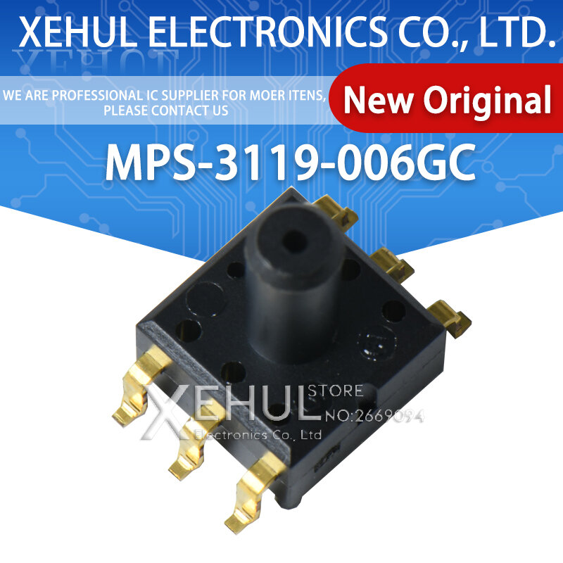 MPS-3119-006GC Sensor de pressão, SMD-6P, 7x7mm, novo, original, 10 pcs, 30pcs
