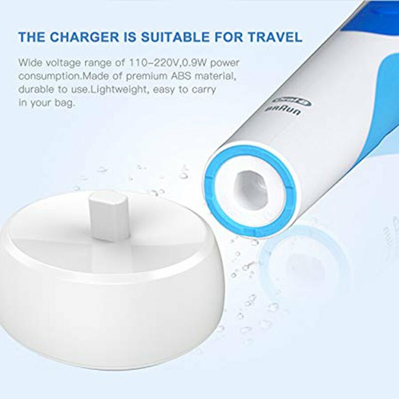 Сменное зарядное устройство для электрической зубной щетки с USB-разъемом, шнур питания, Индуктивная Зарядная база, модель 3757, дорожное зарядное устройство для Oral B