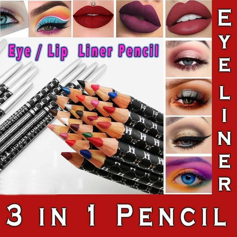 6PCS ombretto a lunga durata facile da colorare matita per labbra impermeabile senza sbavature illumina la penna per Eyeliner da donna