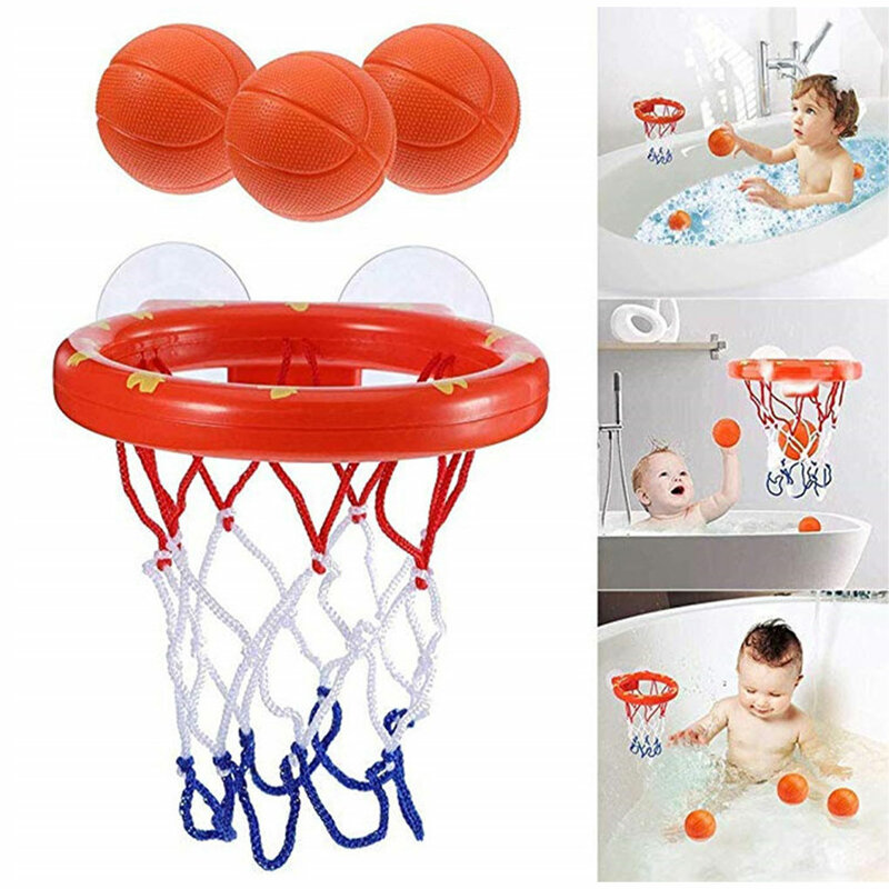 Giocattolo da bagno con canestro da basket in plastica divertimento sicuro e affidabile per bambini giocattolo da basket multifunzionale da bagno