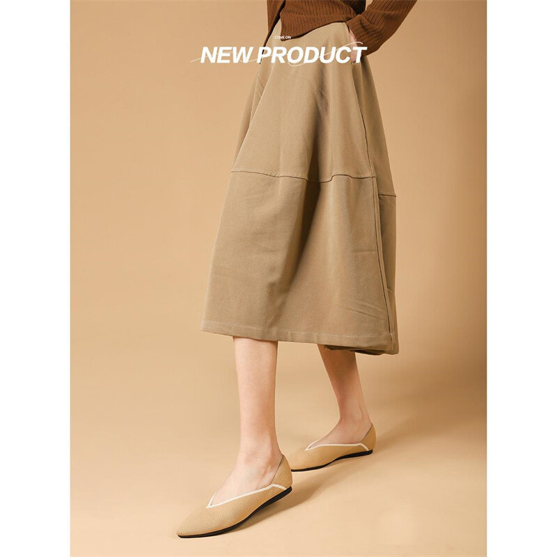 Zapatos planos de punto para mujer, calzado con cordones en punta, fondo suave, transpirable, antideslizante, primavera y verano
