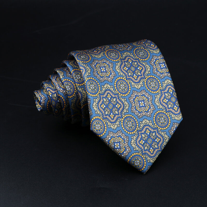 Cravatte di seta da uomo Jacquard a righe Plaid floreale Paisley 7.5cm accessori per cravatte abbigliamento quotidiano camicia tuta cravatta regalo per la festa di nozze