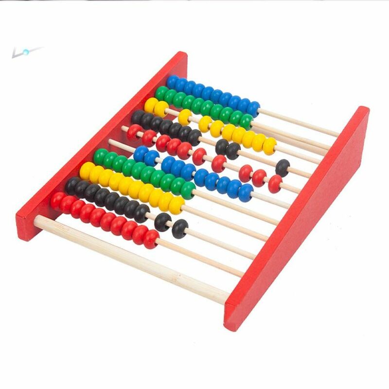 Wooden Abacus for Kids Montessori Toy Intelligence Development Children Toys Colorful Beads Mini Children's Educational Toys