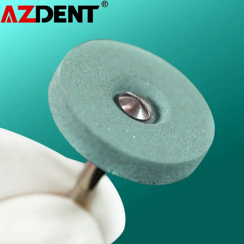 Cabeça de polimento dental azdent-cerâmica e diamante, moedor de zircônia, haste de porcelana, 2.35mm, 1pc