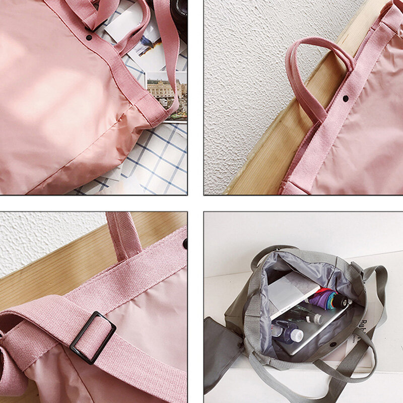 Bolsa de viaje de gran capacidad para mujer, bolsa de equipaje de mano, bolsa de viaje rosa claro, bolsa de Fitness impermeable, adecuada para amantes