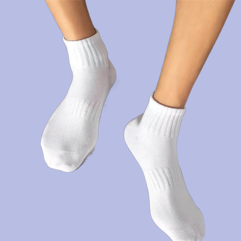 High Quality 5/10 Pairs Classic Black White 95% Cotton Short Socks Summer Thin Low Tube Socks Anti Odor Ankel Sox EU 37-42