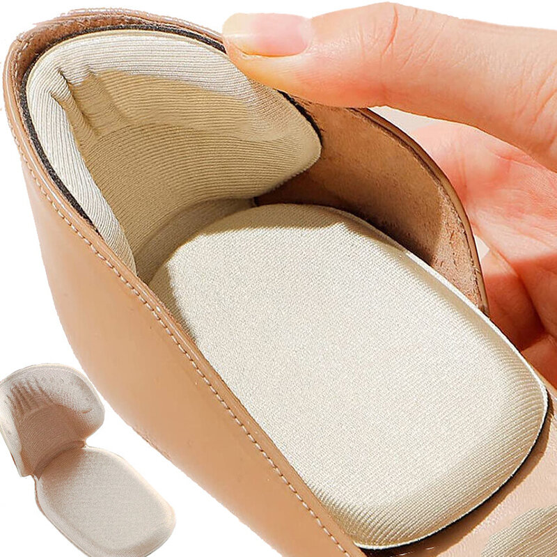 2pcs Shoe Heel Insoles Foot Heel Pad Sports Shoes Adjustable Antiwear Feet Inserts Insoles Heel Protector Sticker Insole Brioche