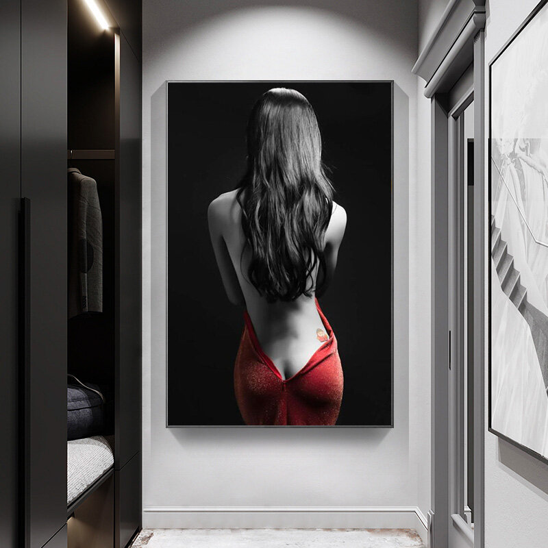 Modern Half Nude Women Canvas Paintings Sexy Naked poster e stampe Cuadros Wall Art Pictures for Living Room Home Decoration