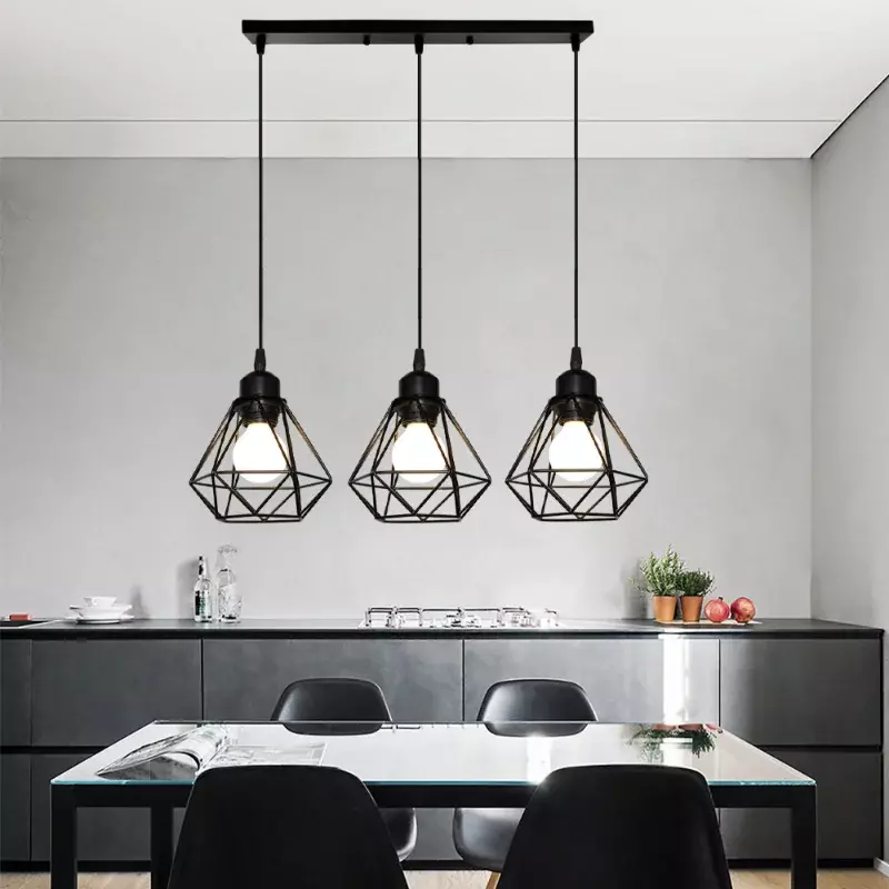 Nordycki kreatywny żelazny pojedynczy klosz żyrandol prosty nowoczesny osobowość salon stolik barowy sypialnia do dekoracji jadalni oprawa oświetleniowa