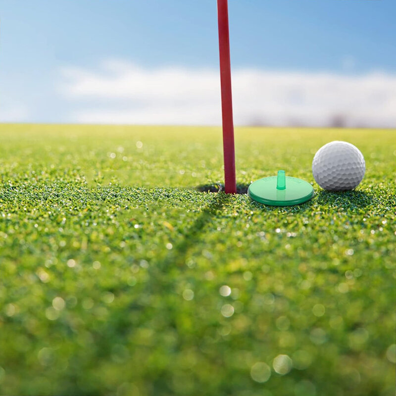 Aksesoris tanda Golf bulat datar, 100 buah spidol bola Golf warna cerah menarik untuk klub Golf dan penggunaan rumah