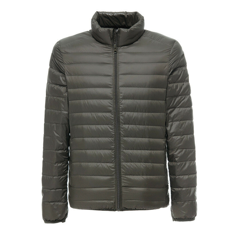 남성용 경량 방수 패커블 퍼퍼 재킷, 스탠드 칼라 다운 코트, 가을 겨울 남성 패션, 2023 신상