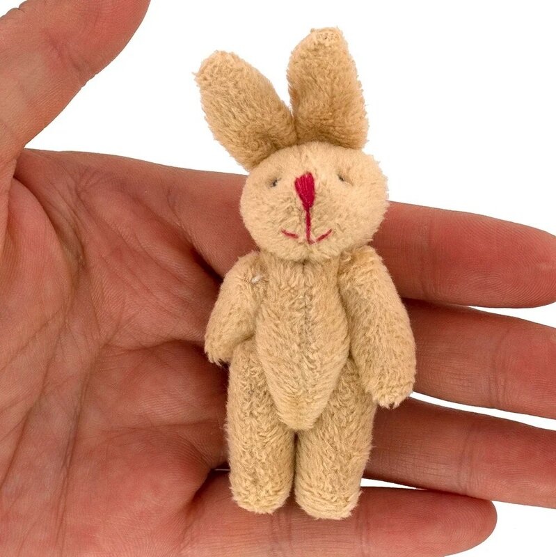 1 sztuk 1/12 dom dla lalek miniaturowe pluszowy królik imitacja zwierzęcia zabawkowy Model Mini dekoracja akcesoria do domku dla lalek