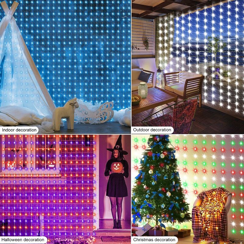 Cortina de luces LED RGB con Bluetooth inteligente, guirnalda de luces USB de 5V, luces de hadas impermeables, lámpara de decoración navideña para dormitorio