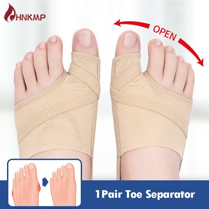 Separador de dedos de los pies, Corrector ortopédico de juanete Hallux Valgus, ajustador de hueso de los pies, Corrector de pulgar, alisador de calcetines de pedicura, 1 par