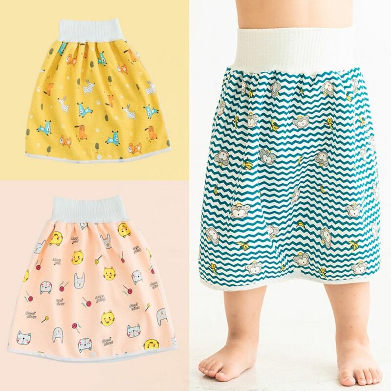 Popok pakaian dalam anak-anak popok rok celana katun berubah 2 in 1 popok bayi tempat tidur pakaian celana latihan