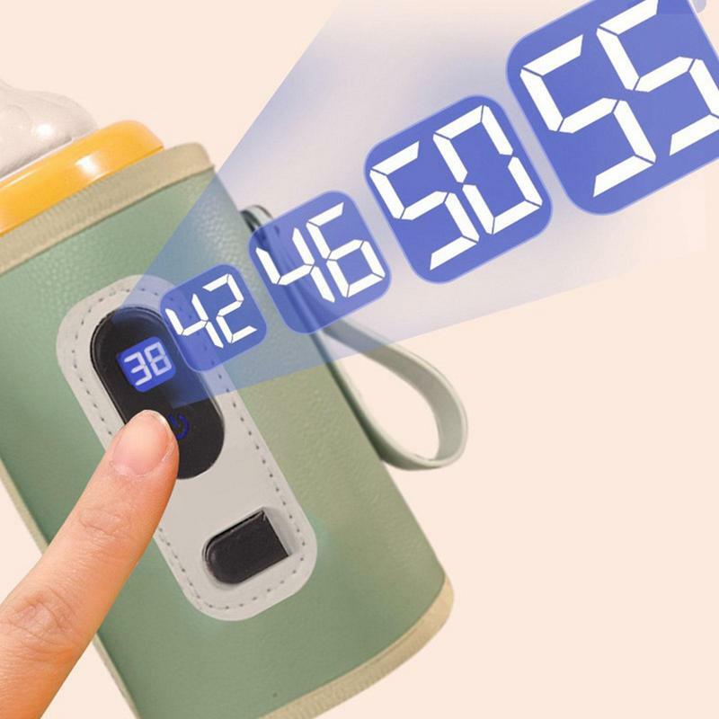 USB شحن الحليب زجاجة دفئا حقيبة العزل غطاء التدفئة للمياه الدافئة الطفل المحمولة الرضع في الهواء الطلق السفر اكسسوارات
