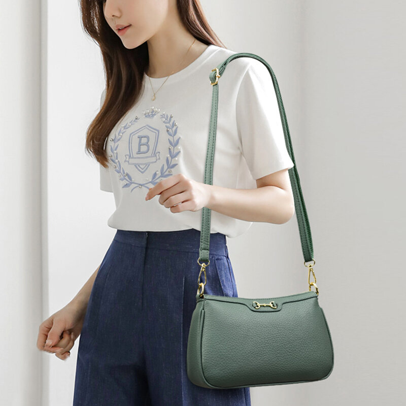 Роскошные кошельки и сумочки, высококачественные мягкие кожаные сумки на плечо для женщин, дизайнерская Элегантная Дамская сумка-мессенджер через плечо, сумка