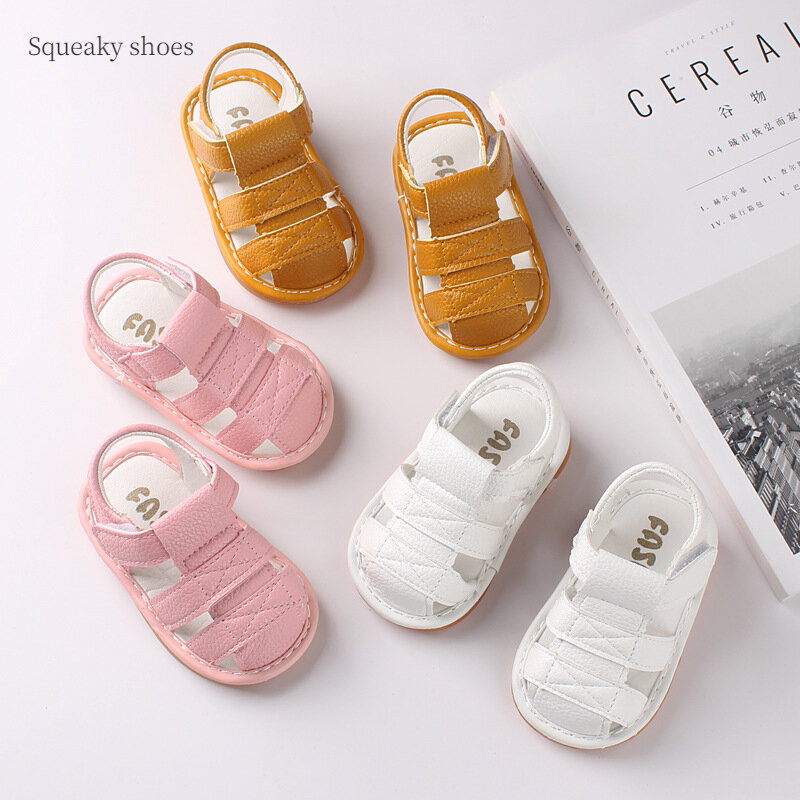 Сандалии для новорожденных, Нескользящие босоножки с мягкой подошвой, обувь для начинающих ходить детей, летняя обувь