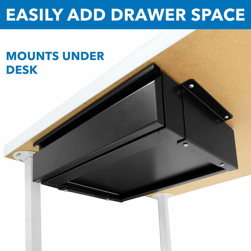 Under Desk Pull-Out Drawer Kit with Smooth Sliding Track
