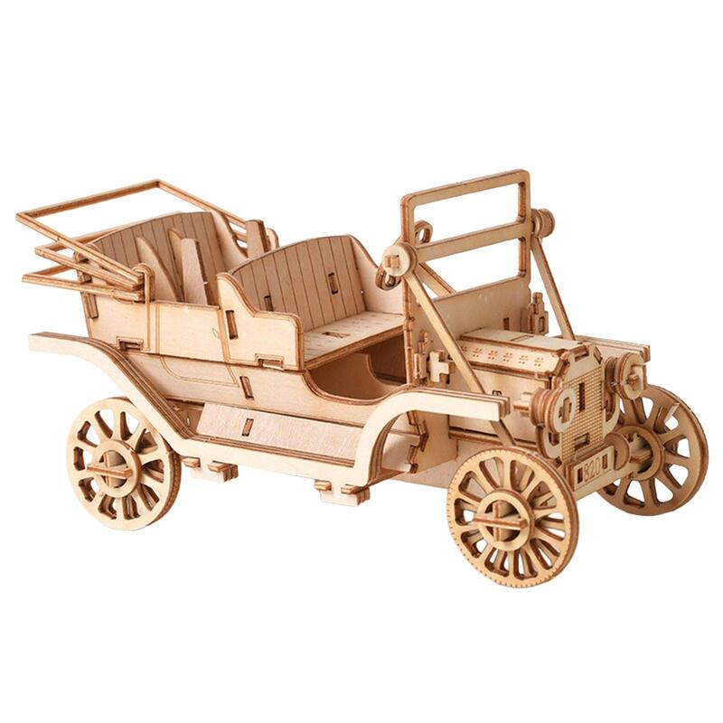 3D drewniane samochód klasyczny Puzzle koordynacyjne zabawki-puzzle klasyczny samochód na dorośli i dzieci prezent urodzinowy ozdoba do pokoju na prezent wakacje