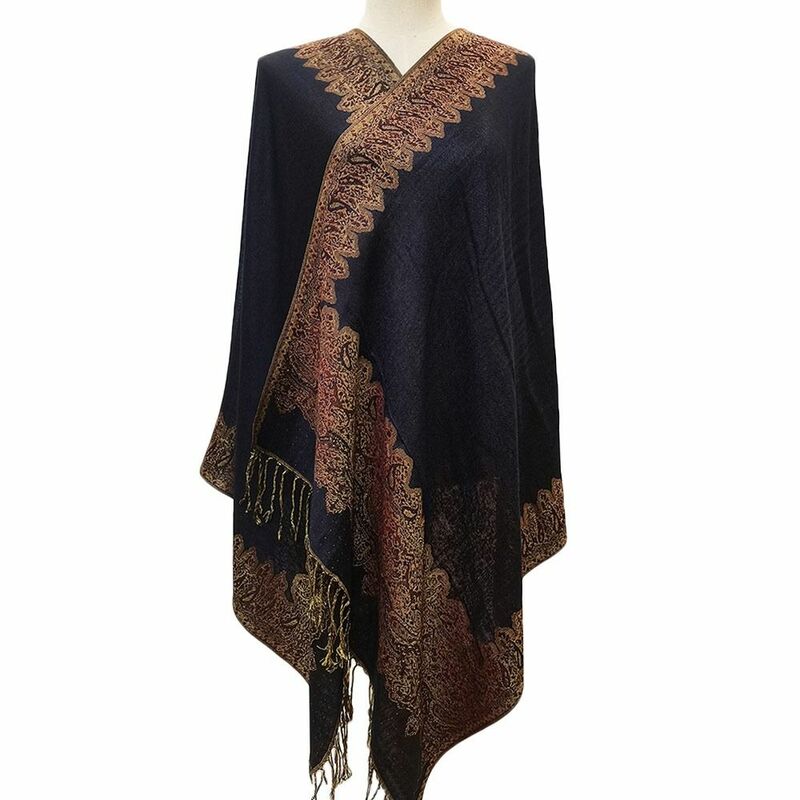Tassel Long Scarf Fashion Imitation Cashmere All-Match Shawl Breathable Paisley Hijab