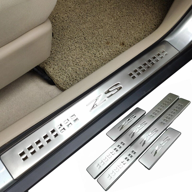 Pegatinas originales de acero inoxidable para umbral de puerta de coche, Protector de placa de desgaste para MG ZS 2022 2023, accesorios de embellecedor 2024