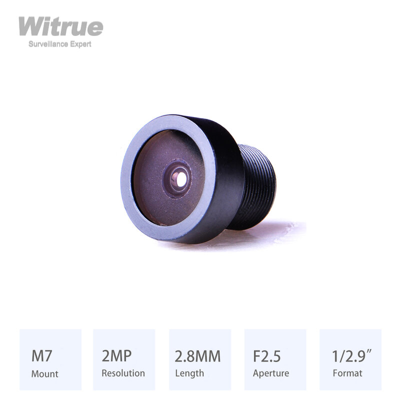 Witrue M7 * P 0,35 CCTV Objektiv 2,8 MM HD 1080P Blende F 2,5 Format 1/2.9 "mit 650nm IR Filter für Mini Überwachung Sicherheit Kameras