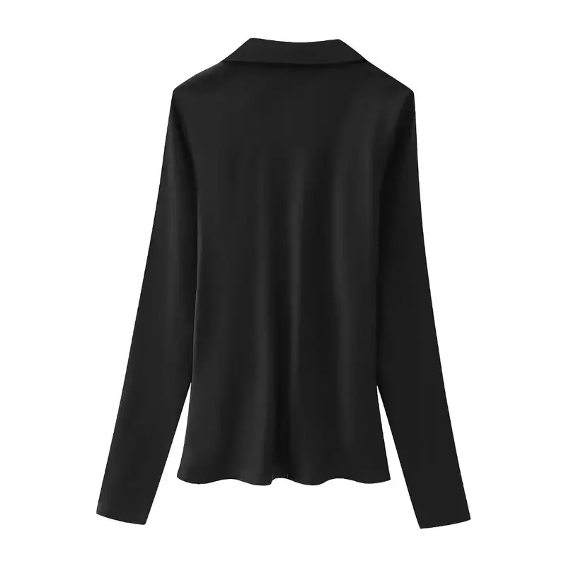 Women New Fashion Bow Lace up decoration Slim Silk texture V Neck Blouses Vintage Long Sleeve Female Shirts Chic Tops
