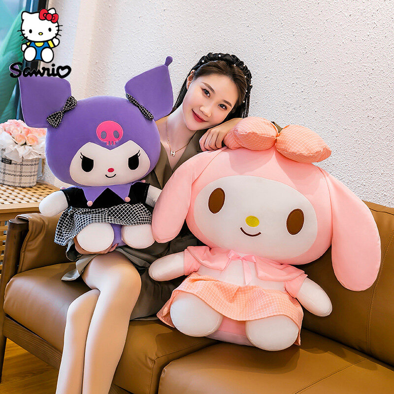 Boneka kartun Kuromi boneka mewah Sanrio 40CM boneka My Melody mainan mewah bantal kamar dekorasi hadiah ulang tahun anak-anak